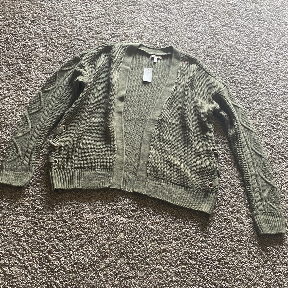 Maurice’s Olive Sweater Cardigan Size Small